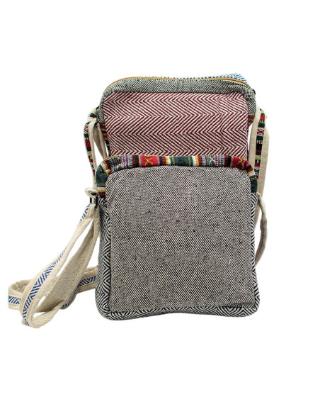 Unisex Handmade Hemp Shoulder Bag – Ethnic Boho Bag from India