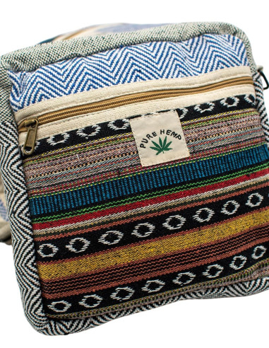Unisex-Schultertasche aus Hanf, handgefertigt –...
