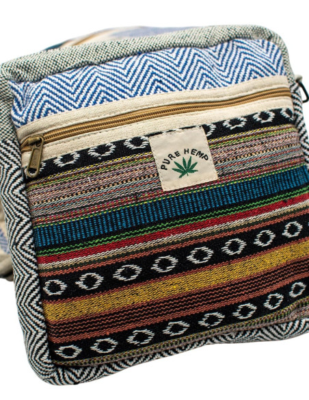 Unisex Handmade Hemp Shoulder Bag – Ethnic Boho Bag from India