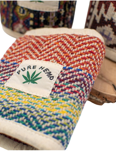 Portafoglio in canapa fatto a mano – Portafoglio etnico hippie con cerniera