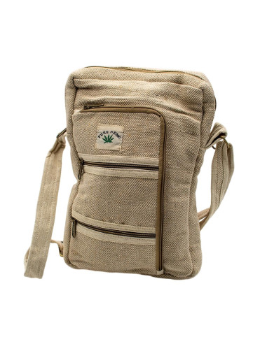 Bandolera Unisex de Cáñamo Color Hueso – Bolso...