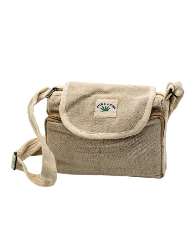 Borsa a tracolla in canapa color osso – Borsa...
