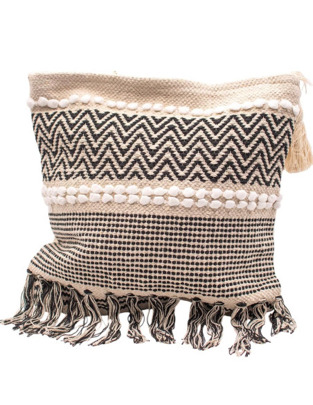 Handmade Boho Bag with Fringe and Pom-Poms – Ethnic Indian Style