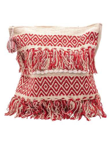 Sac bohème fait main avec franges et pompons –...