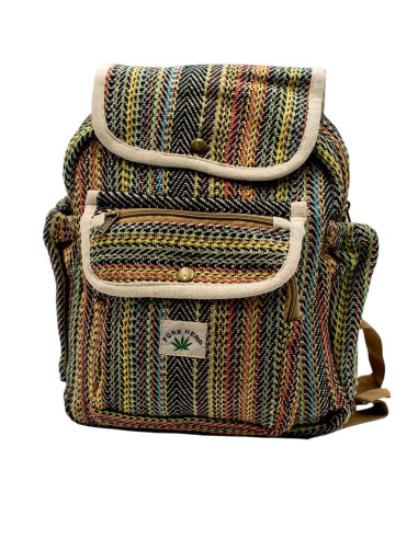 Grand sac à dos coloré en chanvre – Sac à dos...