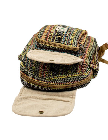 Large Colorful Hemp Backpack – Ethnic Boho...