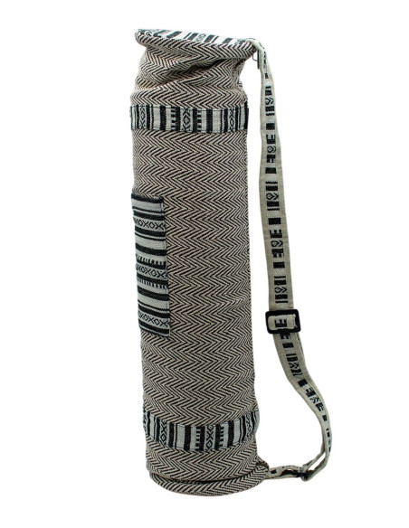 Borsa per tappetino yoga in canapa – Copertina Boho Kimago fatta a mano