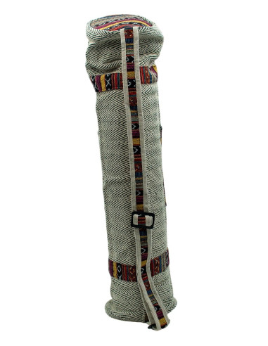Hanf-Yogamatten-Tasche – handgemachte Boho-...