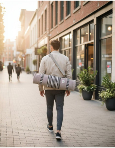 Hanf-Yogamatten-Tasche – handgemachte Boho-...