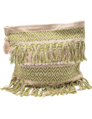 Bolsa Boho Verde Claro com Pompons – Bolsa...