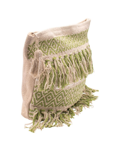 Sac bohème vert clair à pompons – Sac fait main...