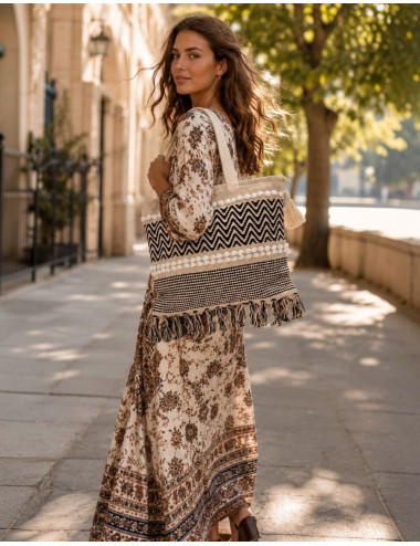 Boho Bone and Black Bag...
