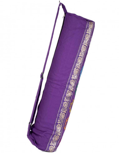 Borsa per tappetino yoga in cotone viola –...