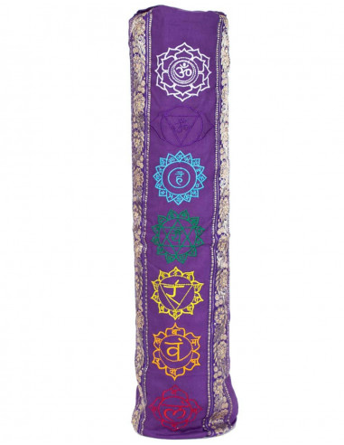 Borsa per tappetino yoga in cotone viola –...