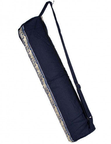 Sac pour Tapis de Yoga en Coton Bleu – Housse...