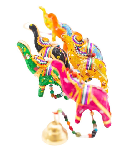 Pendentif décoratif composé de 7 éléphants en...