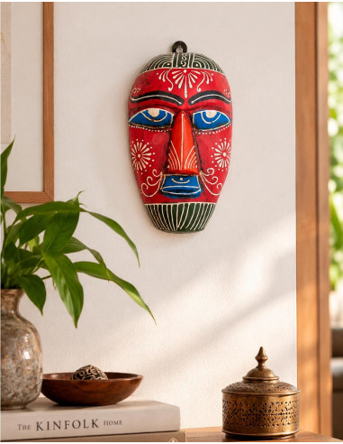 cuadro-mascara-relieve-pintada-mano