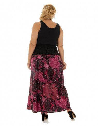 Long_skirt_Rubber_Pink_Close_Back