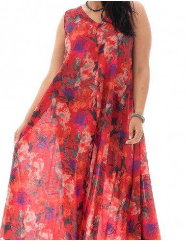 robe-longue-large-noeud-rouge-fermer