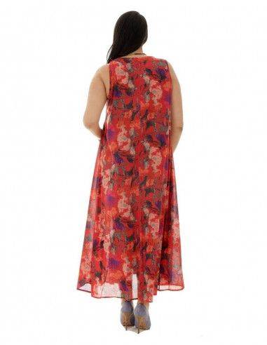 robe-longue-large-rouge-noeud dans le dos
