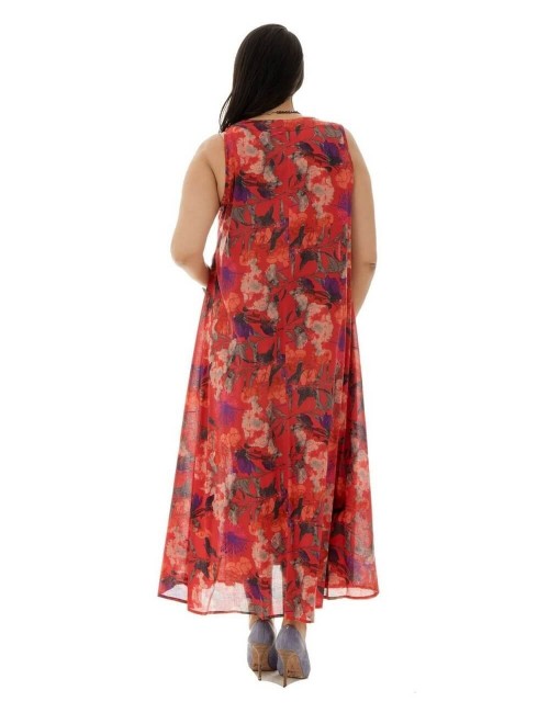 vestido longo-largo-vermelho-arco-costas