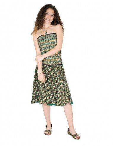 dress-short-trapless-green