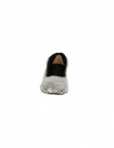 balerina-espadrille-chaussures-chaussures-argent-ethnique-devant