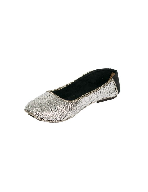 balerina-espadrille-chaussures-chaussures-argent-côté ethnique