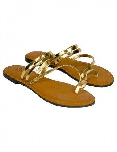 sandale-brides-dorées-paire-hippie