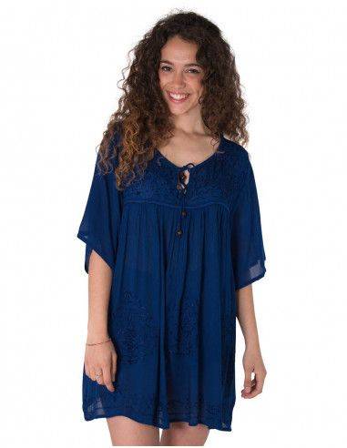 Tunic-smooth-with-sleeves-wooden-ball