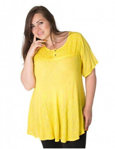 chemisier-plage-bleu-grande-taille-pas cher