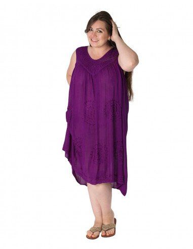 fuchsia-dress-without-sleeves-size-xxl