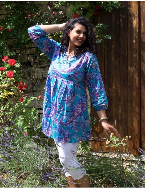Kaschmir-Bluse-Frau-plus-Größe-Ärmel-und-Tische-hellblau