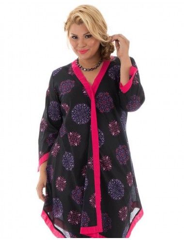 Tunic-woman-48-60-peaks-uneven-with-sleeves-black