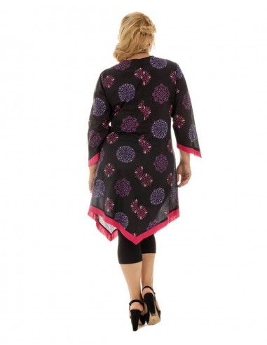 Tunique à visière avec manches style kimono grande taille