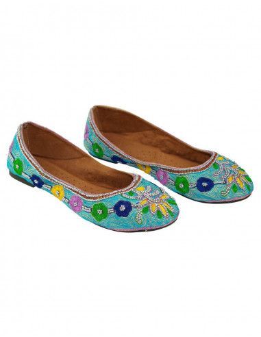 Ladies-espadrilles-blue-with-embroidered-ethnic-and-stones