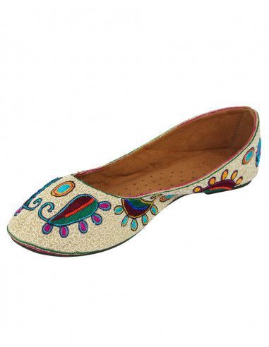 Ballerine-femme-broderie-fait main-unique-hippie-chic