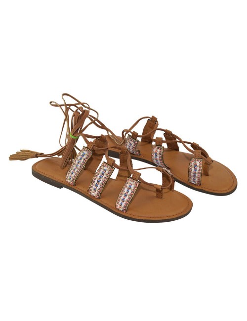 Women's hippie sandal with skin