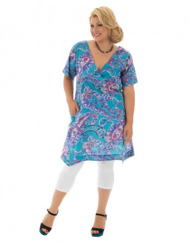 Tunic-woman-sleeves-short-pockets-plus-size