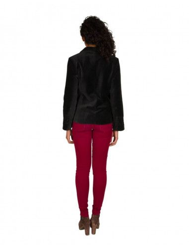 Jacket-short-female Velvet-black-back