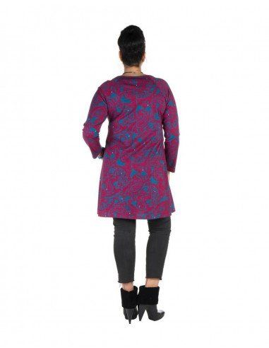 blusa-janet-roxo-plus-size-impresso-étnico-detalhe-costas
