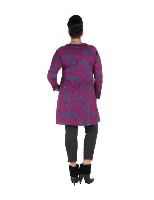 Bluse-Janet-Lila-Plus-Größe-gedruckt-ethnischen-Detail-Rücken