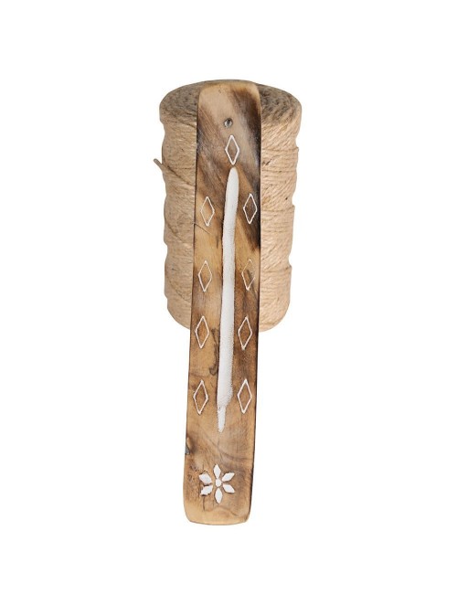 porte-encens-beige-fait main