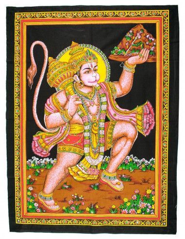 Hanuman-Hindu-Gott-Affe-Wandteppich
