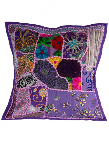 cushion-purple- handcrafted-Indian