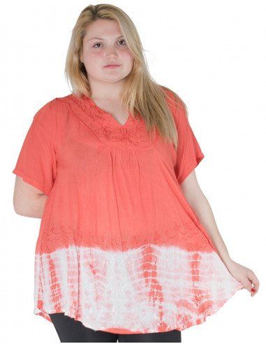 blouse-woman-plus-size-degrade-sleeves-fuchsia blouse