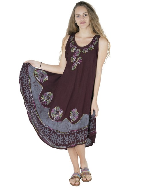 vestido-midi-verano-bordado-flores-sin-mangas-marron