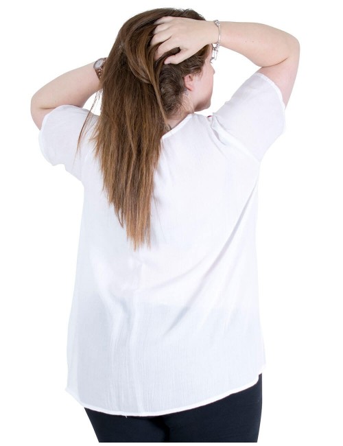 t-shirt-blanc-grandes tailles-broderie-pompons-dos